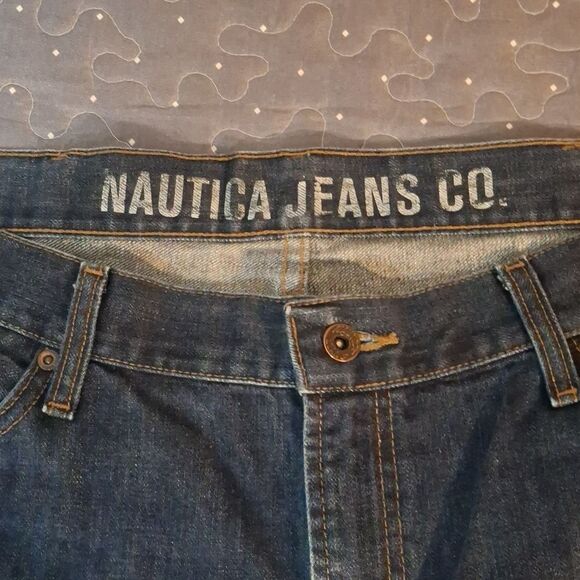 Nautica Men's Boot Cut Blue Jeans size 40 x 30 - Picture 2 of 6